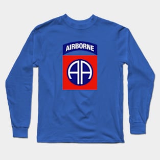 82d Airborne Patch Insignia - Full Chest Long Sleeve T-Shirt